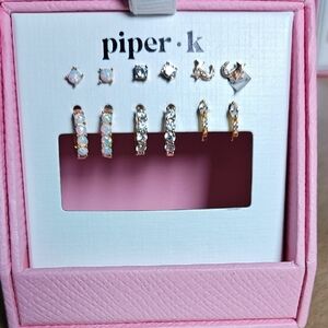 Piper Gold and White Kids Earring Collection